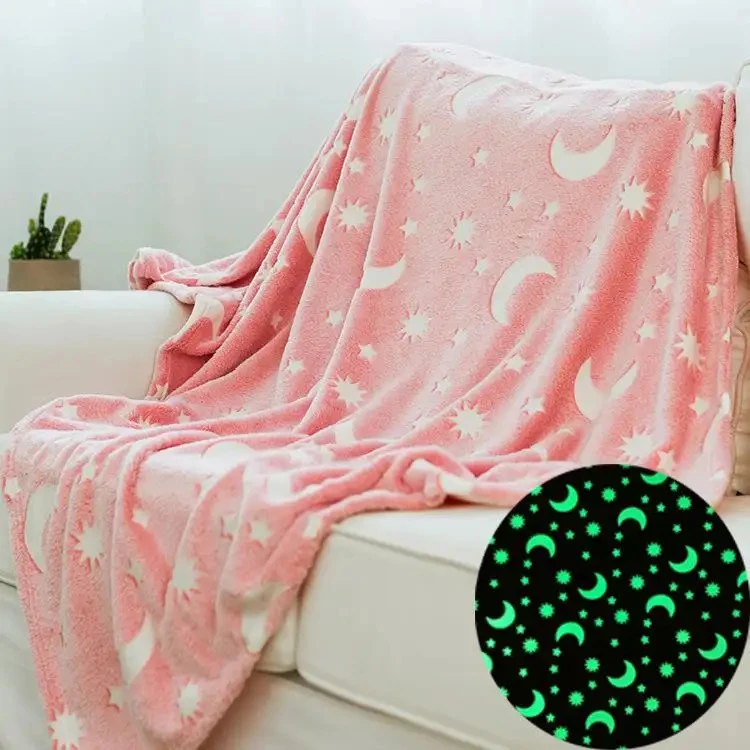 100 fil-mija Polyester Flannel Glow fid-Dlam Throw Blanket