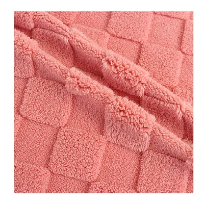 Iċċekkja Jacquard Lamb Sherpa Fabric