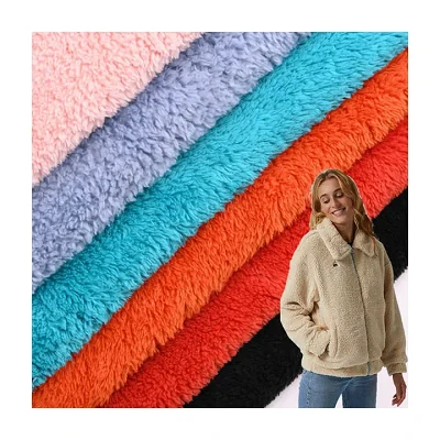 Coat Jacket Plush Sherpa Drapp