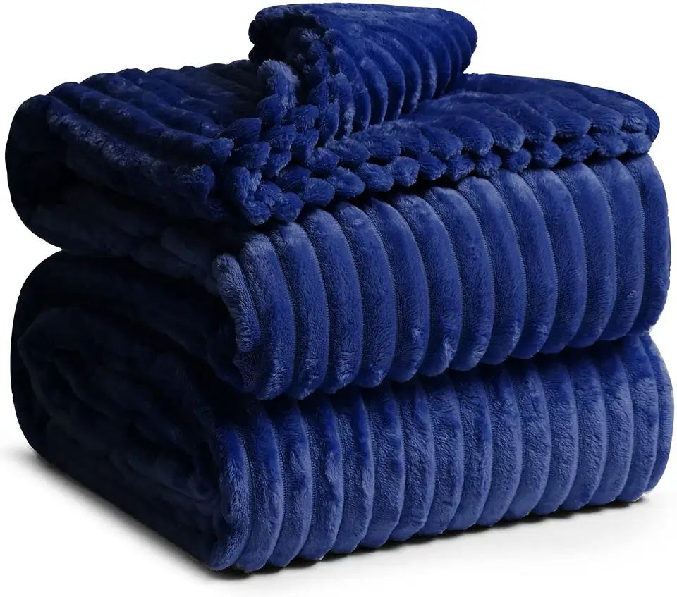 Korall U Navy Throw Blanket