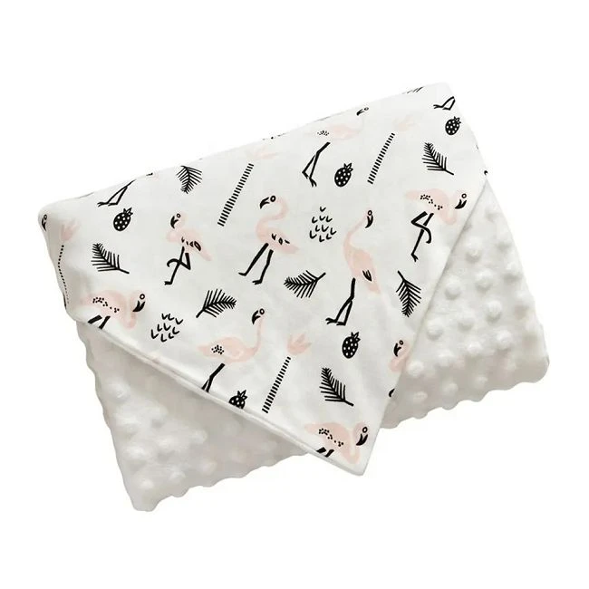 Double Saff Fleece Minky Dot Baby Blanket