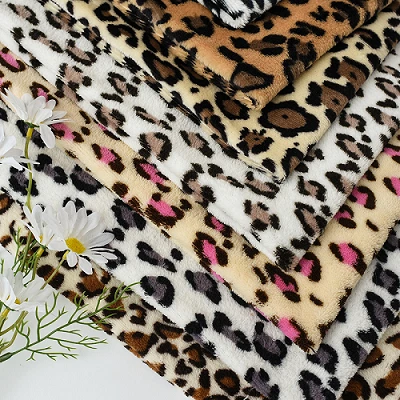Drapp tal-flanella tal-istampar tal-leopard