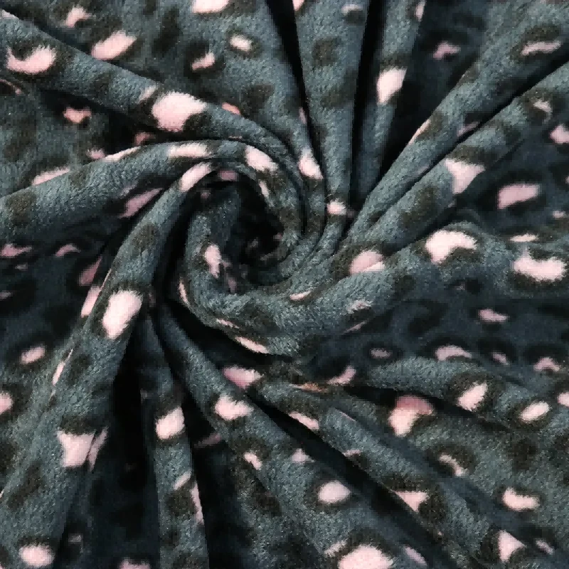 Tessili tal-kustilja tal-suf polari tal-istampar tal-leopard
