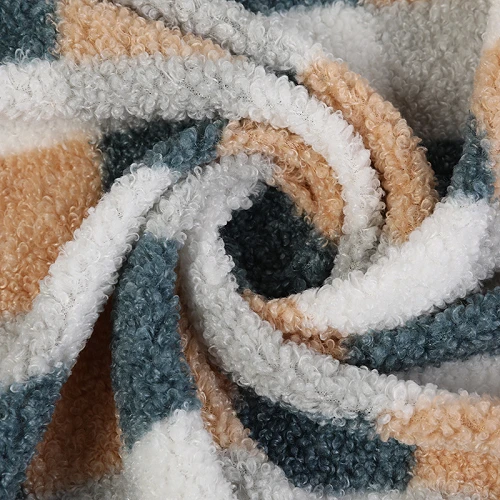 Plaid Print Sherpa Fleece Drapp