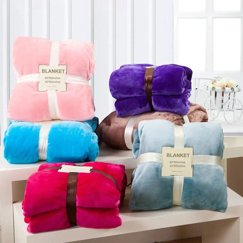 Fluffy Fleece Throw Flannel Blanket