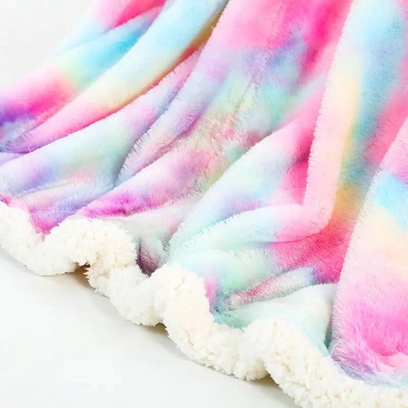 Rainbow Sherpa Blanket