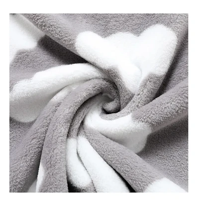 Żewġ Wiċċ Brushed Coral Fleece Tessili Biex Nagħmlu Piġami Bathrobe