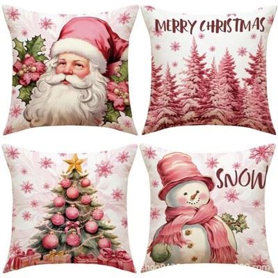 Rakkmu tal-Milied Velvet Pillow Cover